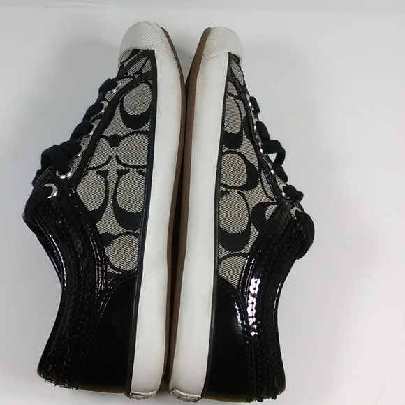 COACH women's zorra gray/black sneakers - Picture 4 of 8